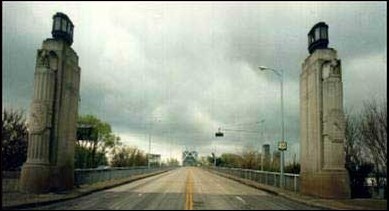 pylons on Bridge over Ohio River