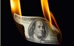 burning US dollar