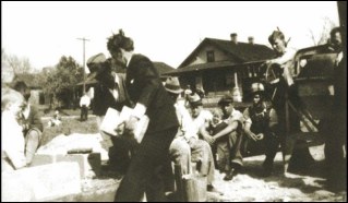 WMB laying cornerstone